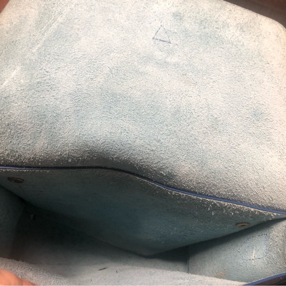 ❤️Blue IIIBeca by Joy Gryson Leather Bag Saddle Crossbody Bag - Picture 11 of 11